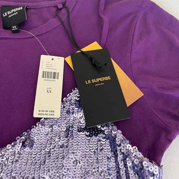 NWT Le Superbe Birdie Sequin Tee - Picture 5 of 5